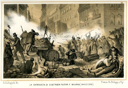 La barricata di contrada nuova a Milano