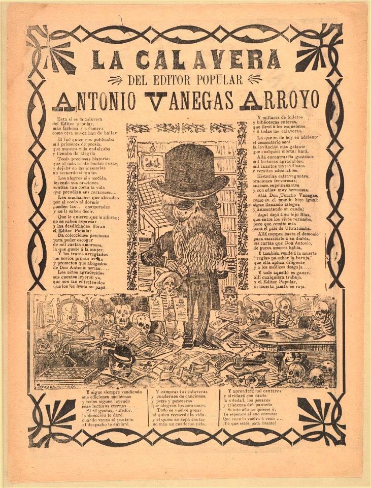La calavera del editor popular Antonio Vanegas Arroyo LCCN99615950