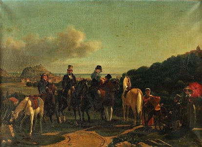 La famille du comte de la Ferronnays aux environs de Nice
