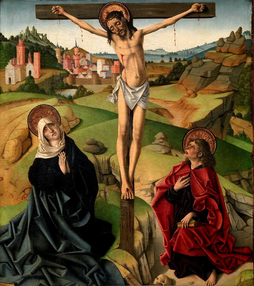 La Crucifixión, atribuida al Maestro de Ávila (Museo del Prado)