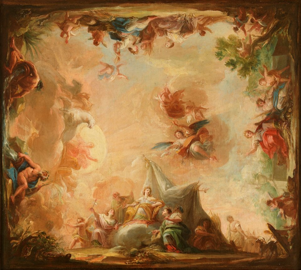 La diosa Cibeles ofreciendo a la Tierra sus productos, de Mariano Salvador Maella (Museo del Prado)