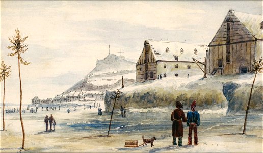 La citadelle de Quebec vue du pont de glace