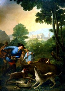 La Caza del Jabalí, Goya 1775