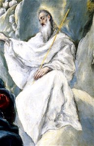 La Coronación de la Virgen,,de El Greco (detalle)