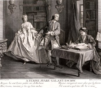 La Fontaine - Contes et nouvelles - Larmessin - A Femme avare, galant escroc