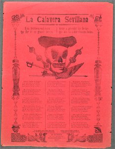 La Calavera Sevillana esta hermosa calavera que fue de un grande torero. Viene a presidir las fiestas que nos va a dar Cuatro Dedos LCCN99615832