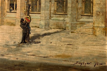 La cour du Mai du Palais de la Cité au Moyen-âge (détail) (bgw18 1856)