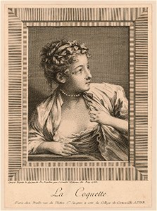 La coquette - Gravé d'après le dessein de Fr. Boucher par J. Daullé graveur du roy. LCCN2015650876