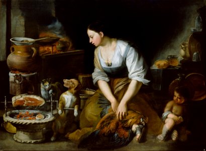 La cocinera, de un discípulo de Bartolomé Esteban Murillo (Museo del Prado)