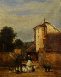 La gardeuse d'oies - Constant Troyon