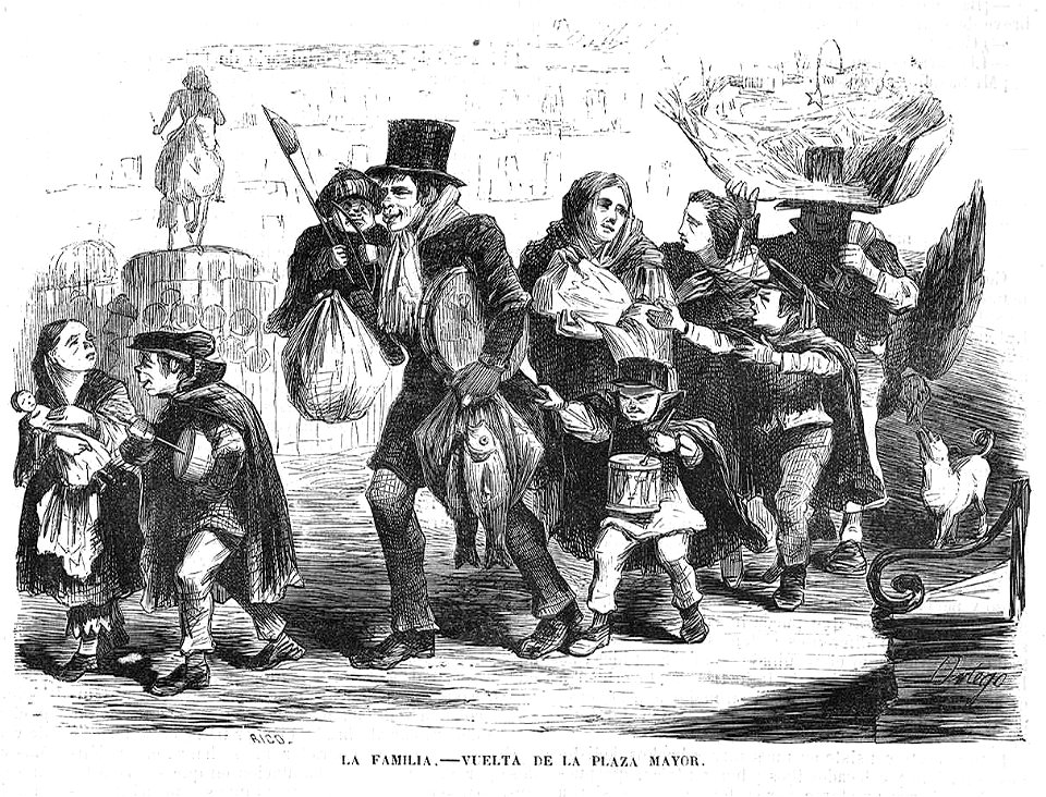 La familia - Vuelta de la Plaza Mayor, de Ortego