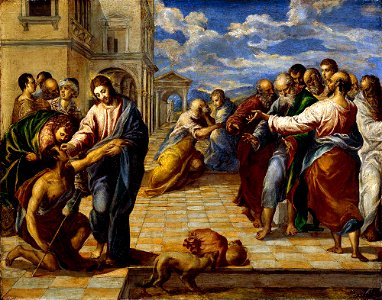 La curacion del ciego El Greco Dresde. Free illustration for personal and commercial use.