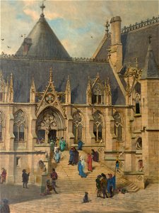 La cour du Mai du Palais de la Cité au Moyen-âge (détail) (bgw18 1858)