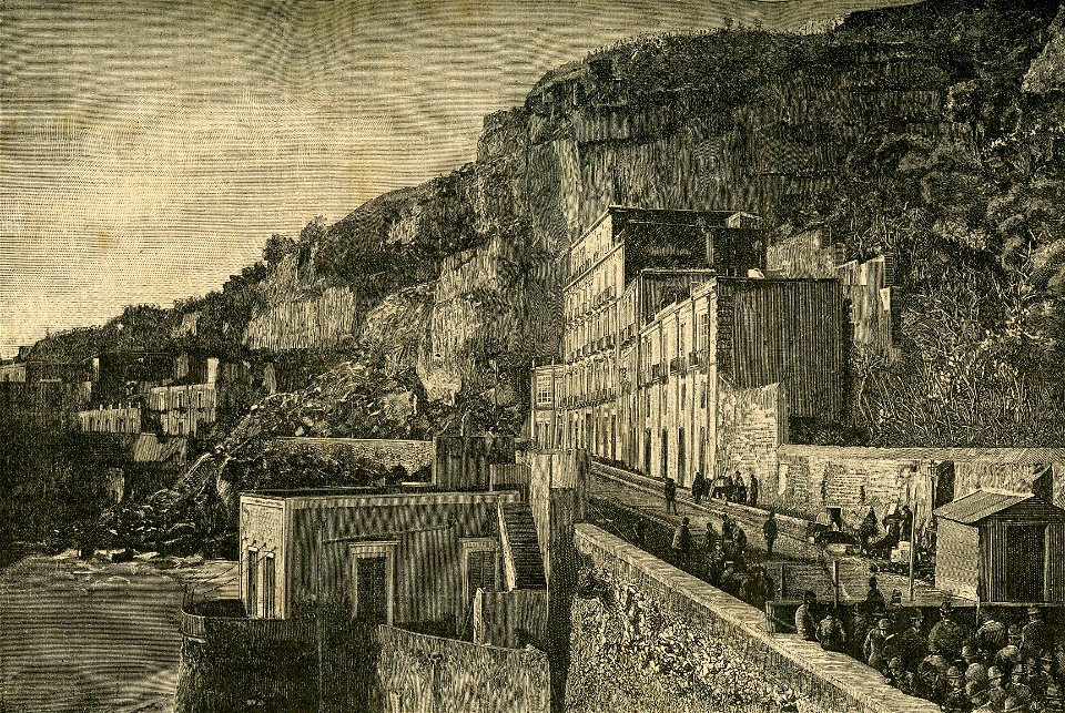La frana di Posillipo prima del cannoneggiamento