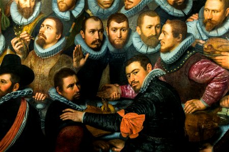 La Garde civique de Saint-Adrien Cornelis Engelsz 1612 - détail -6
