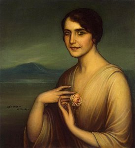 La dama de la rosa by Julio Romero de Torres