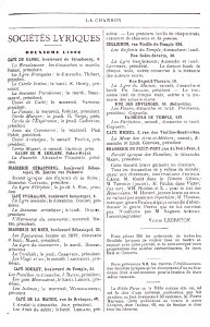 La Chanson, programme des goguettes, septembre 1878
