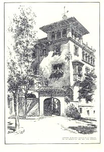 La Esfera, Palacio de los Marqueses Bermejillo, 1915, por Mariano Pedrero. Free illustration for personal and commercial use.