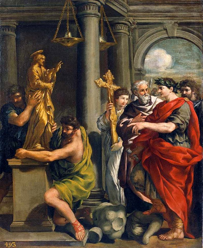 La distruzione degli idoli pagani (bozzetto)