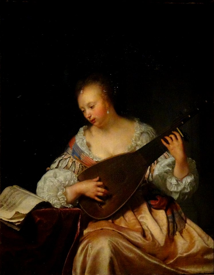La Joueuse de théorbe - Frans van Mieris - Q28925862