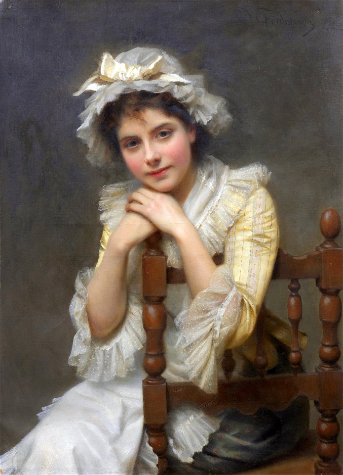 La domestica carina, by Michele Gordigiani