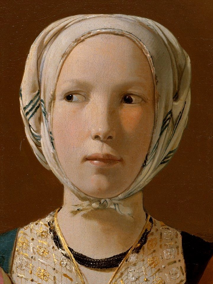 La Diseuse de bonne aventure La Tour détail visage jeune femme