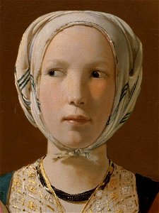 La Diseuse de bonne aventure La Tour détail visage jeune femme
