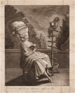 La Liseuse Amoureuse, coëffeé à la mode, objectnr A 14265