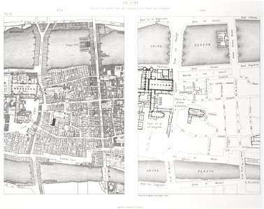 La Cité entre le Pont Notre-Dame et le Pont au Change 1754-1835