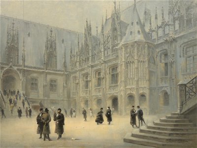 La cour du Palais de justice de Rouen (Lemaître)