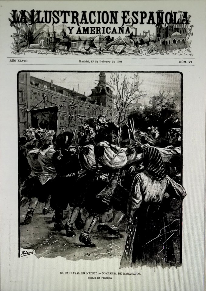 La Ilustración Española y Americana, Feb 15th 1904, cover by Mariano Pedrero
