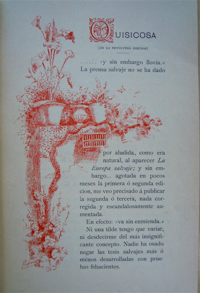 La Europa Salvaje, exploraciones al interior de la misma, 1894, drawing by Mariano Pedrero