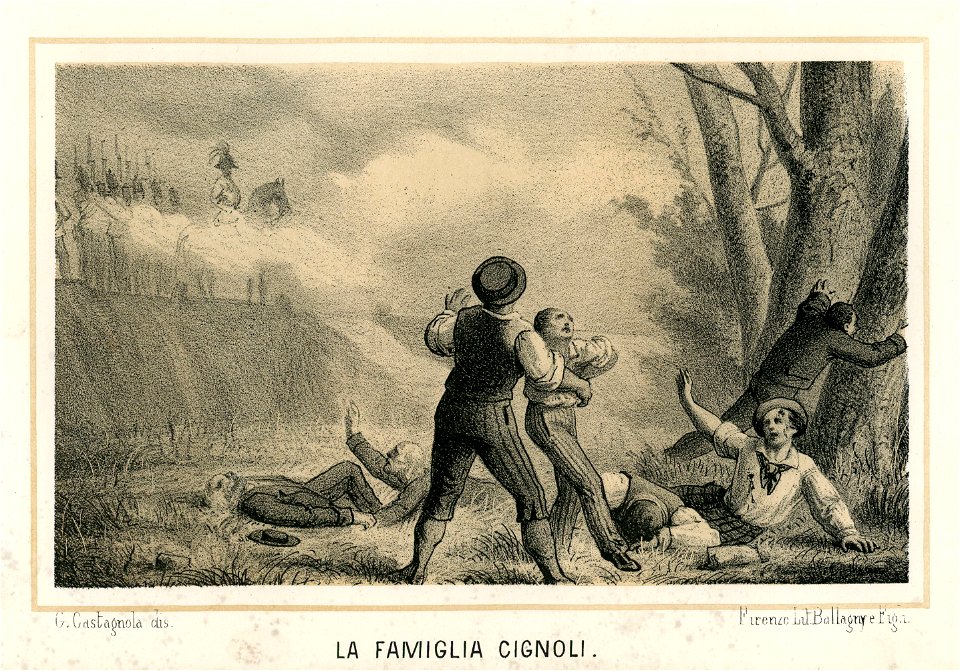 La famiglia Cignoli litografia