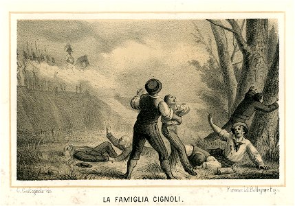 La famiglia Cignoli litografia