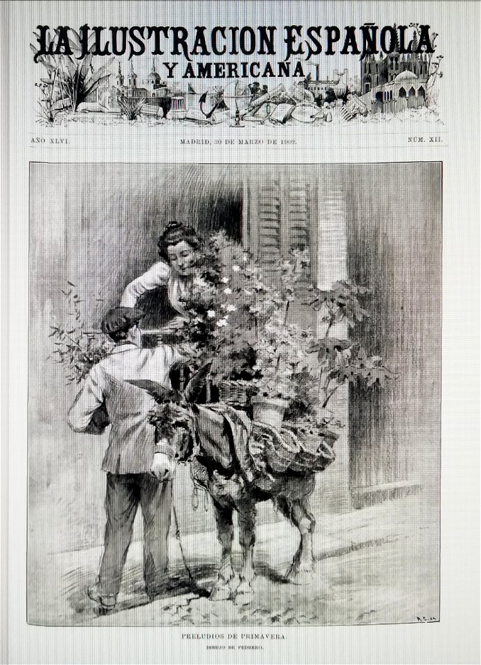La Ilustración Española y Americana, March 30th 1902, cover by Mariano Pedrero