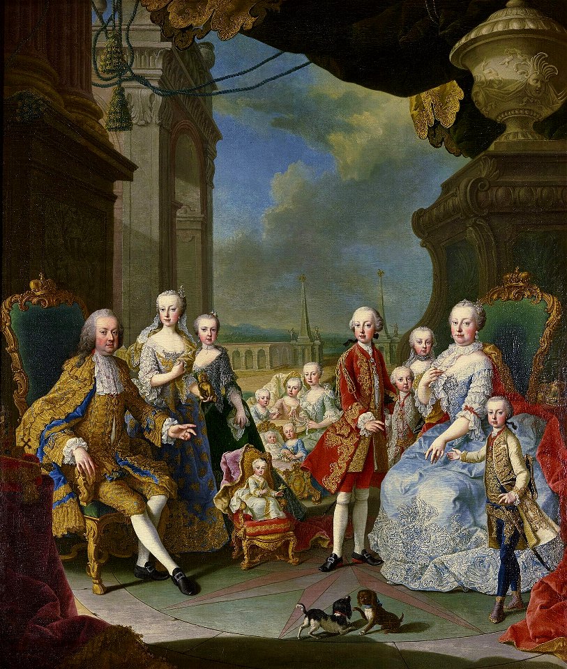 La famille de Marie-Thérèse d'Autriche et François de Lorraine en 1756