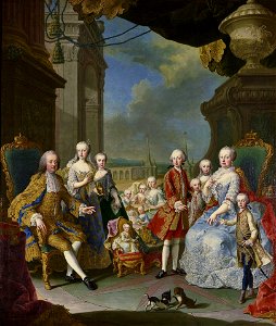 La famille de Marie-Thérèse d'Autriche et François de Lorraine en 1756