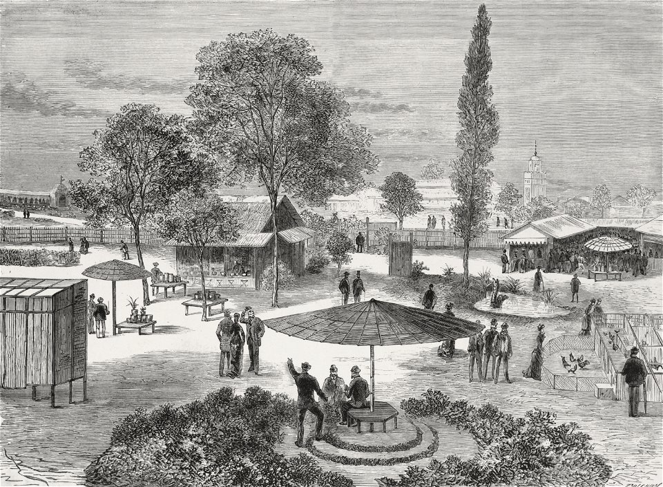 La ferme japonaise, dans le parc du Trocadéro