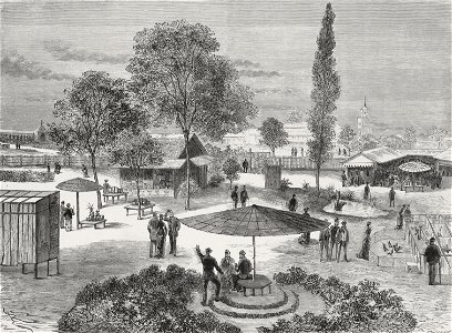La ferme japonaise, dans le parc du Trocadéro