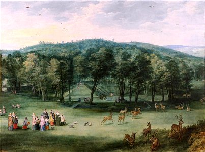 La infanta Isabel Clara Eugenia en el parque de Mariemont (Museo del Prado)