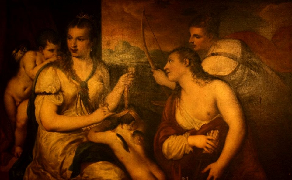 La educación del Amor, copia de un original de Tiziano (Real Academia de Bellas Artes de San Fernando)