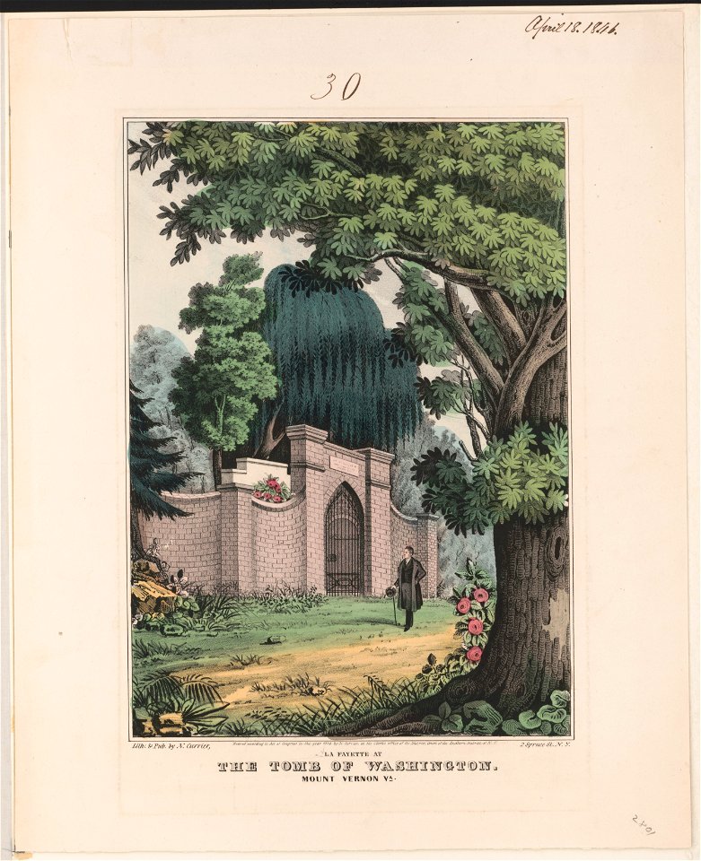 La Fayette at the tomb of Washington - Mount Vernon Va. LCCN2002707732