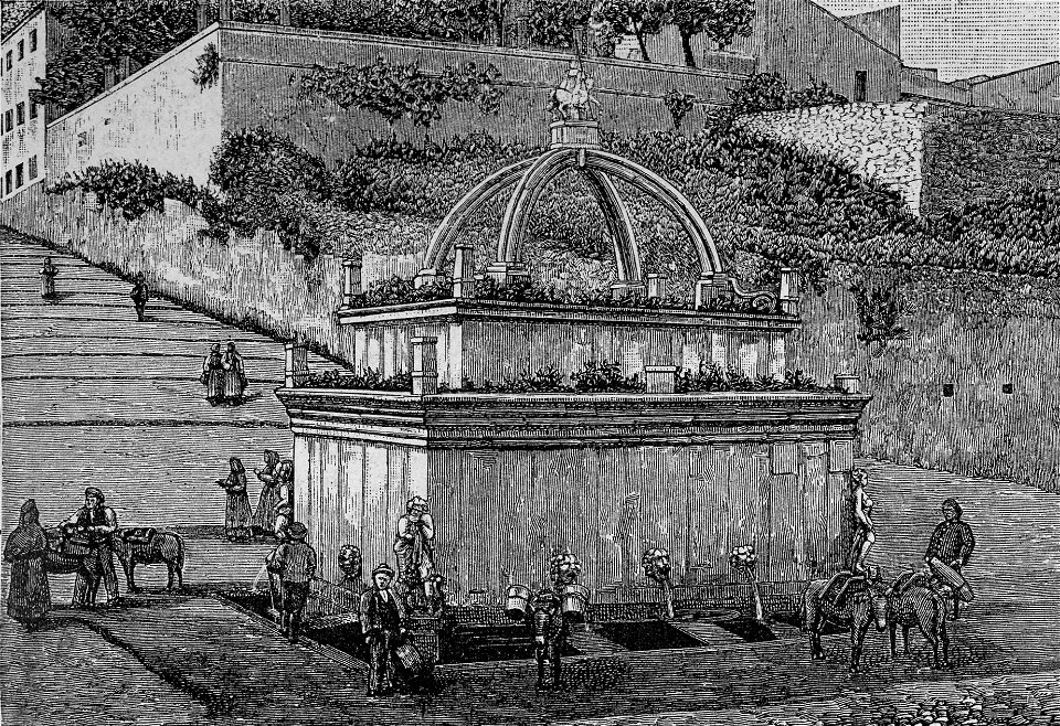 La fontana monumentale di Rosello (xilografia)