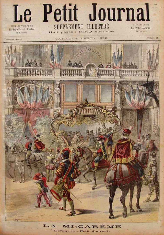 La Mi-Carême devant le Petit Journal en 1892