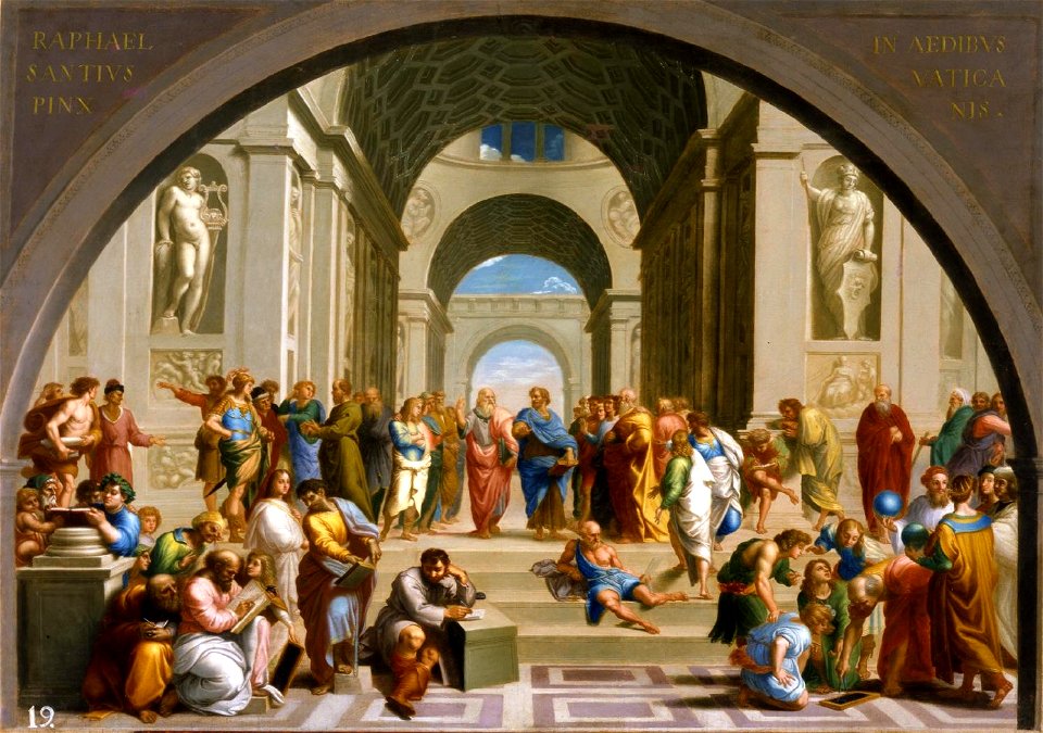 La escuela de Atenas, de Domingo Álvarez Enciso (Real Academia de Bellas Artes de San Fernando)