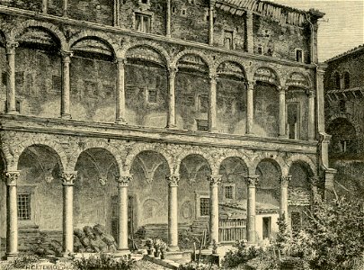 La loggia del palazzo Piccolomini a Pienza