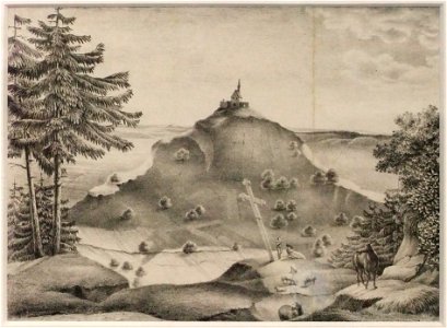 LA Helvig - Die Wurmlinger Capelle bei Rottenburg - Lith ca1830 (Inv.3264)
