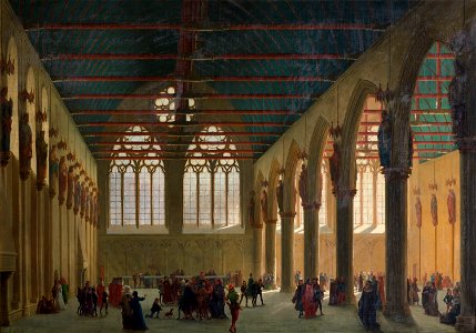 La grand-salle du Palais de la Cité au Moyen-âge (bgw18 1851)
