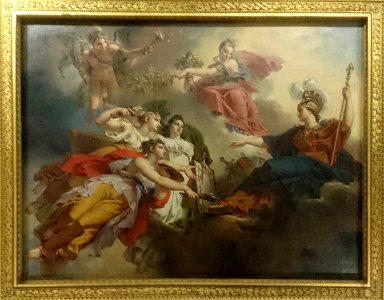 La France, sous les traits de Minerve, protégeant les Arts – Charles Meynier – Musée du Louvre, INV 20091 – Q27763575