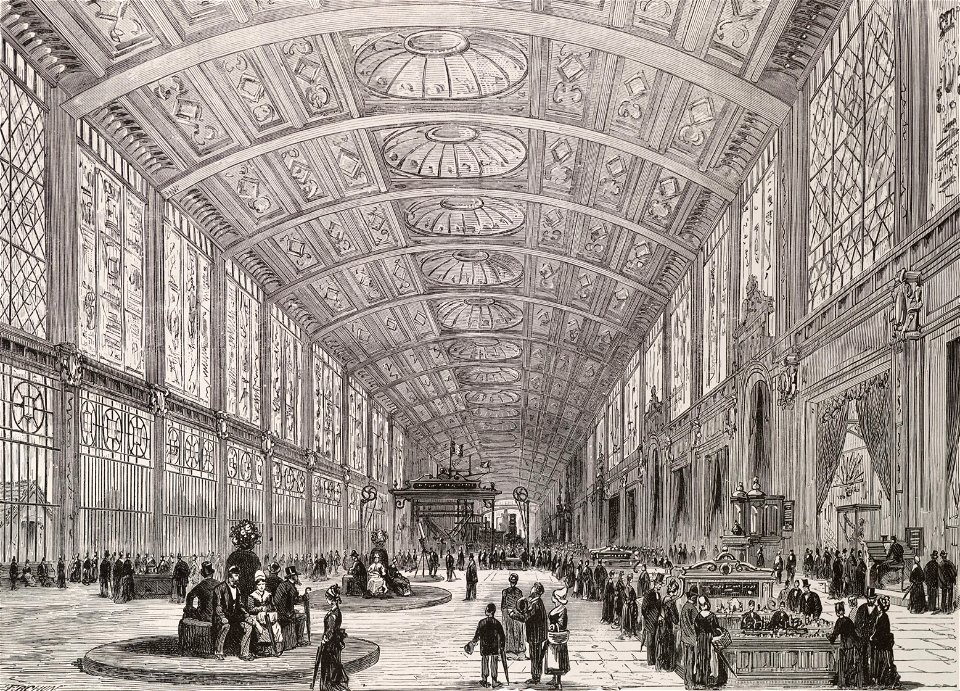 La galerie du travail manuel, dans le palais du Champ-de-Mars